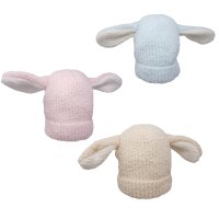 KIDS6251: Baby Soft Yarn Bunny Ears Hat (0-6 Months)